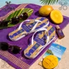 AC/DC Classic Rock Band Black & Red Lightning Summer Beach Flip-flops AC/DC Classic Rock Band Black & Red Lightning Summer Beach Flip-flops