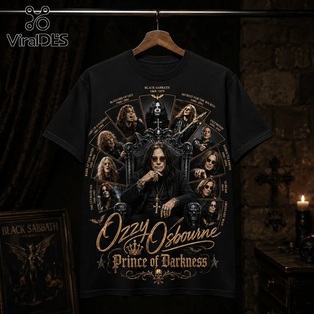 Ozzy Osbourne Prince of Darkness Career Montage Premium Shirt Ozzy Osbourne Prince of Darkness Career Montage Premium Shirt
