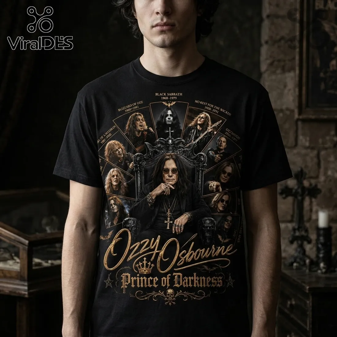 Ozzy Osbourne Prince of Darkness Career Montage Premium Shirt Ozzy Osbourne Prince of Darkness Career Montage Premium Shirt