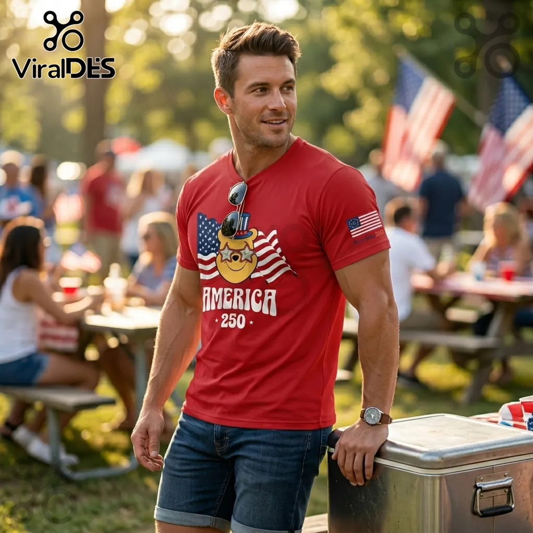 Patriotic Pooh & Friends America 250 Years of Freedom T-Shirt Patriotic Pooh & Friends America 250 Years of Freedom T-Shirt