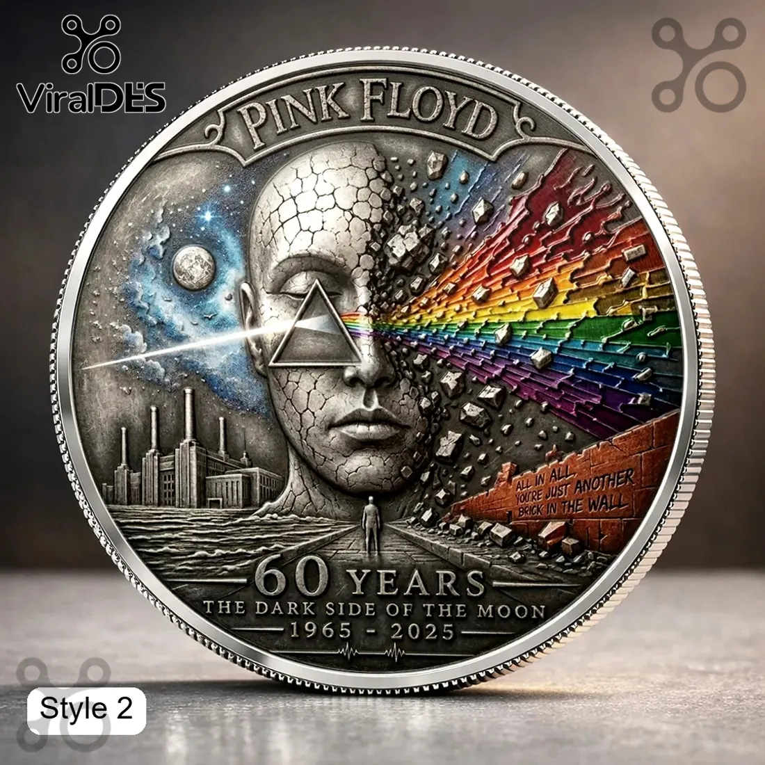 Pink Floyd 60th Anniversary Limited Edition Tribute Coin Pink Floyd 60th Anniversary Limited Edition Tribute Coin