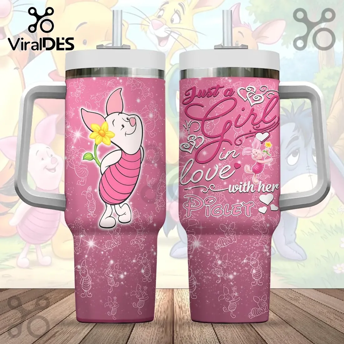 Pink Piglet Disney 40oz Stanley Tumbler Pink Piglet Disney 40oz Stanley Tumbler
