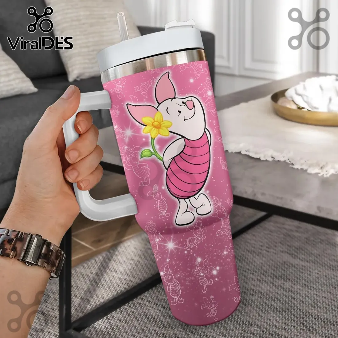 Pink Piglet Disney 40oz Stanley Tumbler Pink Piglet Disney 40oz Stanley Tumbler