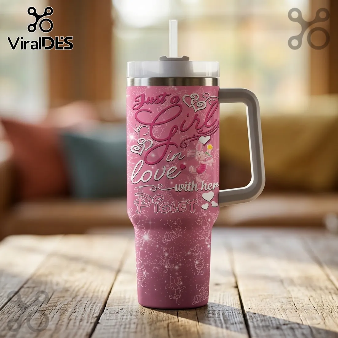 Pink Piglet Disney 40oz Stanley Tumbler Pink Piglet Disney 40oz Stanley Tumbler