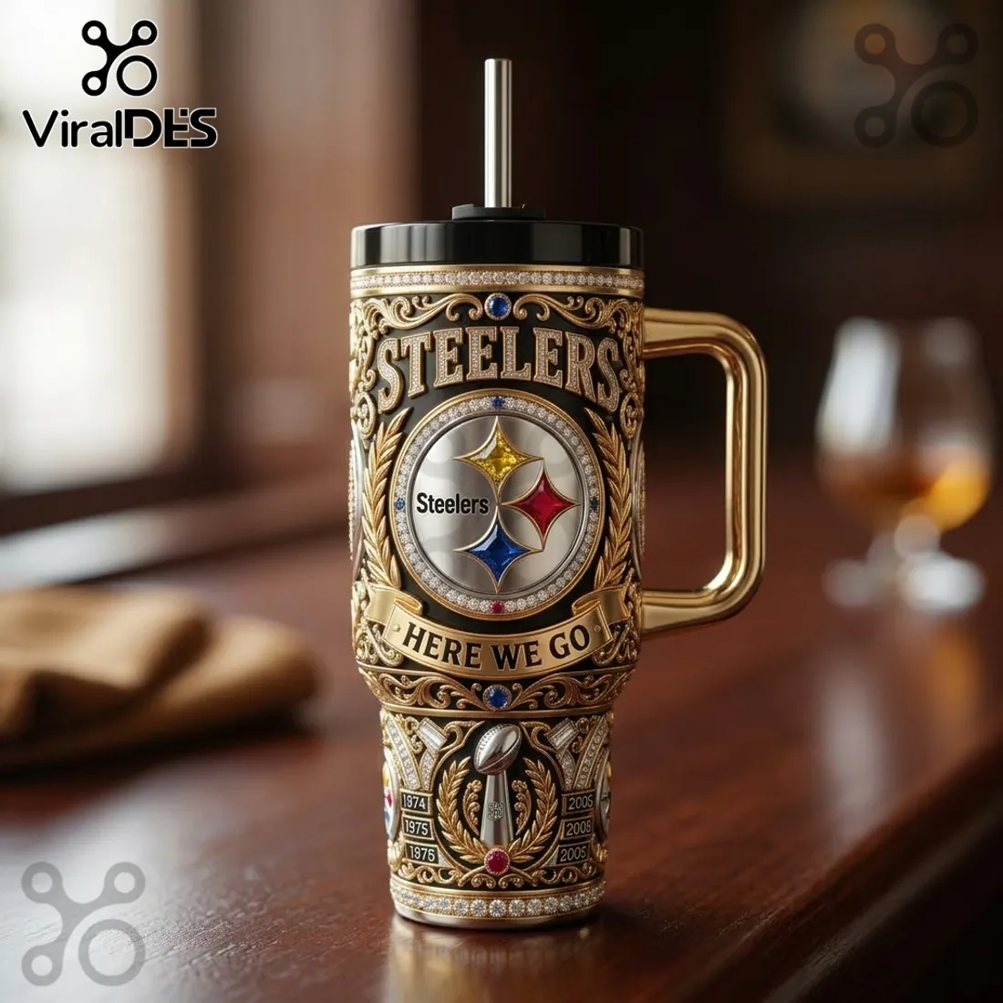 Pittsburgh Steelers Dynasty Edition 40oz Stanley Tumbler Pittsburgh Steelers Dynasty Edition 40oz Stanley Tumbler