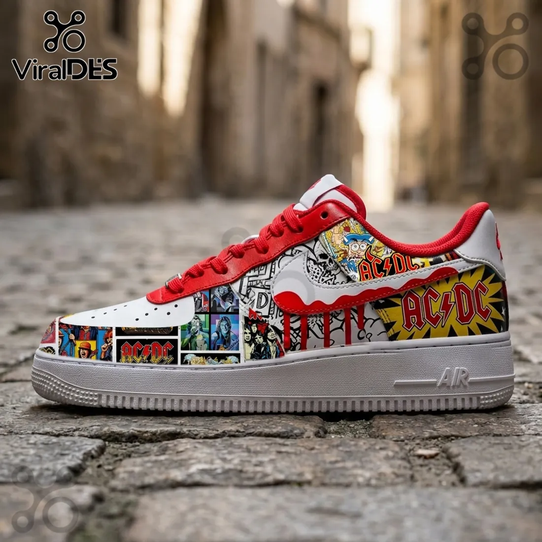 Premium AC/DC Rock Band Air Force 1 Sneakers Premium AC/DC Rock Band Air Force 1 Sneakers