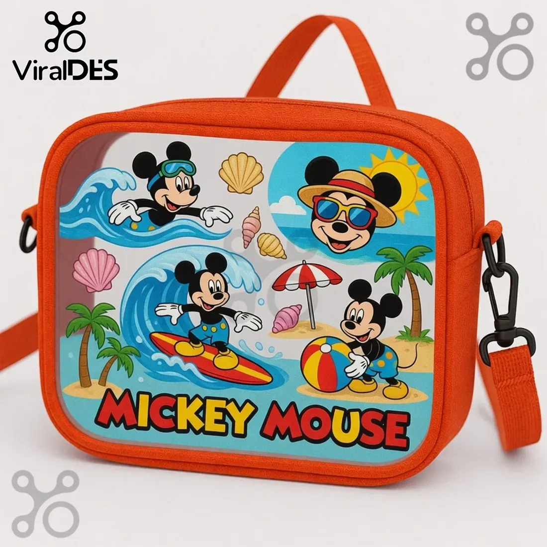 Premium Disney Mickey Mouse Summer Beach Clear Crossbody Bag Premium Disney Mickey Mouse Summer Beach Clear Crossbody Bag