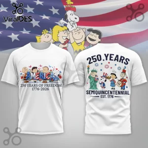 Peanuts 250 Years of Freedom 1776-2026 Patriotic USA Shirt