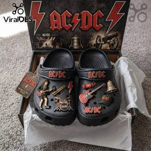 ACDC Highway to Hell Edition Rock Band Crocs WIth Charms