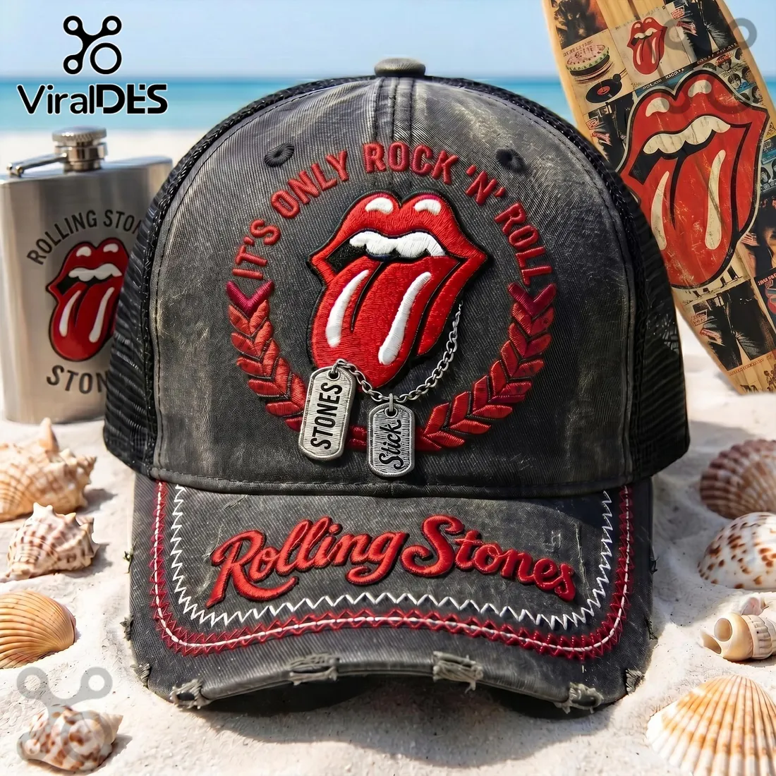 Rolling Stones Tongue Logo It’s Only Rock ‘N’ Roll Retro Baseball Cap Rolling Stones Tongue Logo It’s Only Rock ‘N’ Roll Retro Baseball Cap