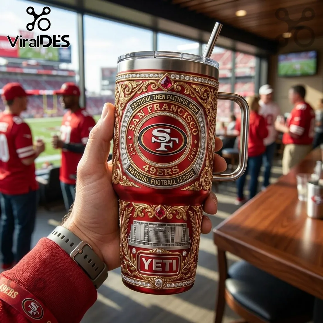 San Francisco 49ers YETI Premium 40oz Stanley Tumbler San Francisco 49ers YETI Premium 40oz Stanley Tumbler