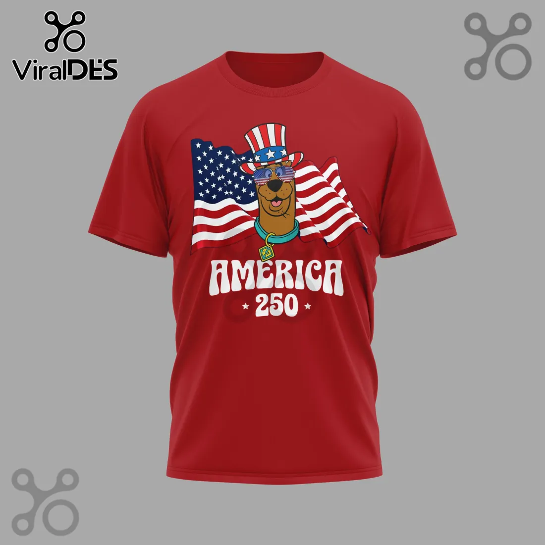 Scooby-Doo America 250 Years of Freedom Patriotic Anniversary T-Shirt Scooby-Doo America 250 Years of Freedom Patriotic Anniversary T-Shirt