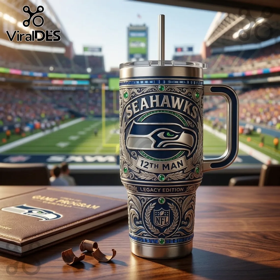 Seattle Seahawks 12th Man 40oz Stanley Stainless Steel Tumbler Seattle Seahawks 12th Man 40oz Stanley Stainless Steel Tumbler