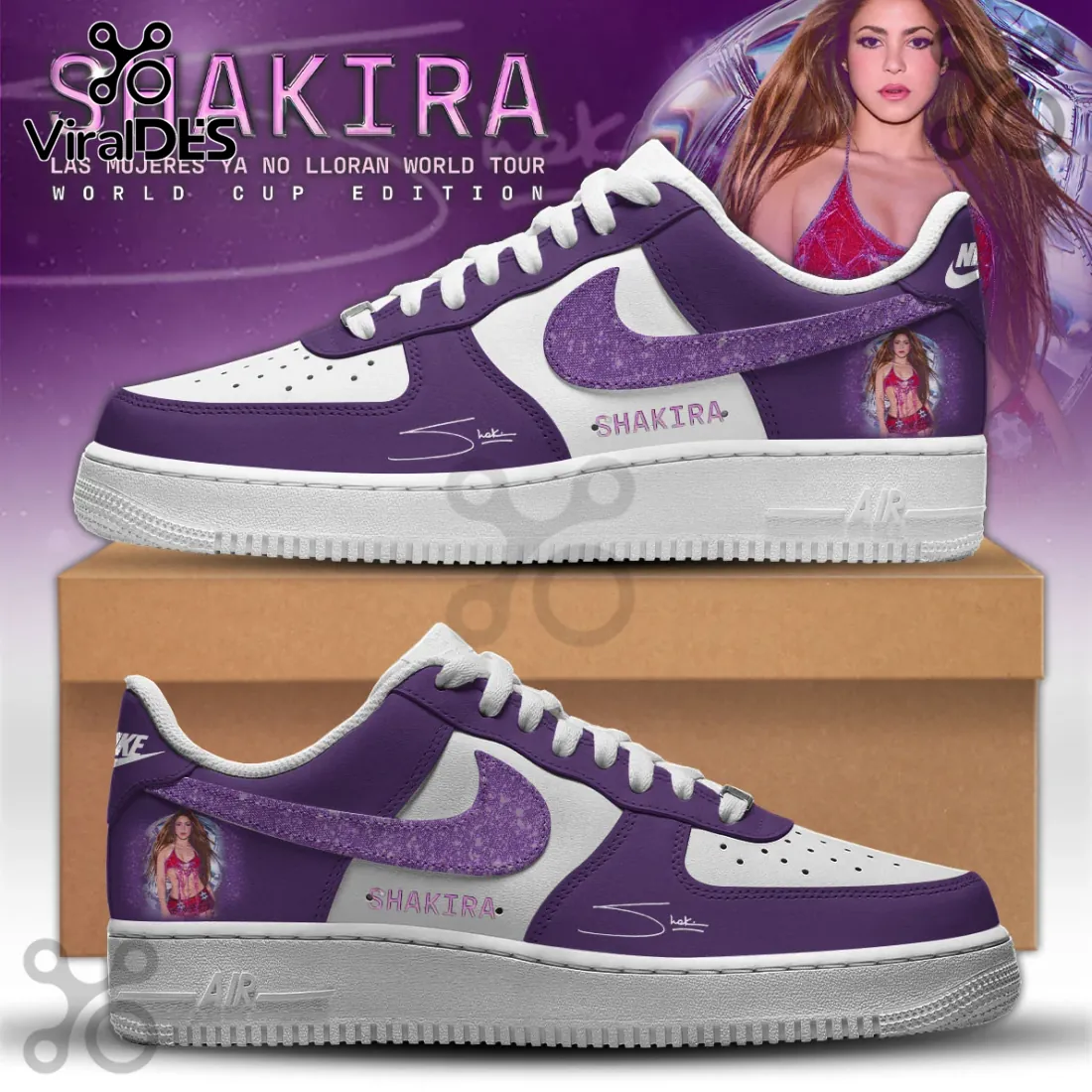 Shakira World Tour World Cup Air Force 1 Sneakers Shakira World Tour World Cup Air Force 1 Sneakers