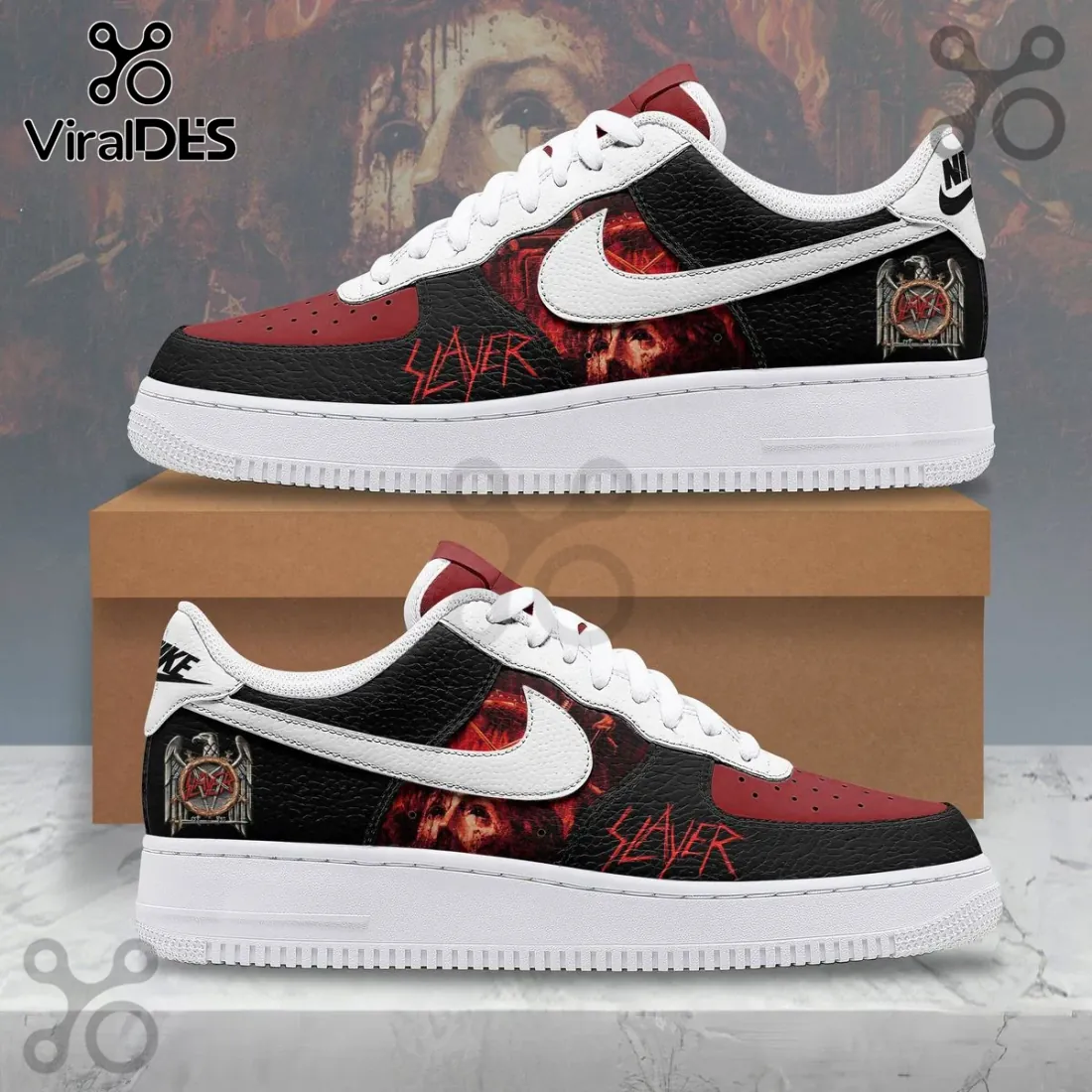 Slayer Thrash Metal Band Custom Air Force 1 Limited Edition Slayer Thrash Metal Band Custom Air Force 1 Limited Edition