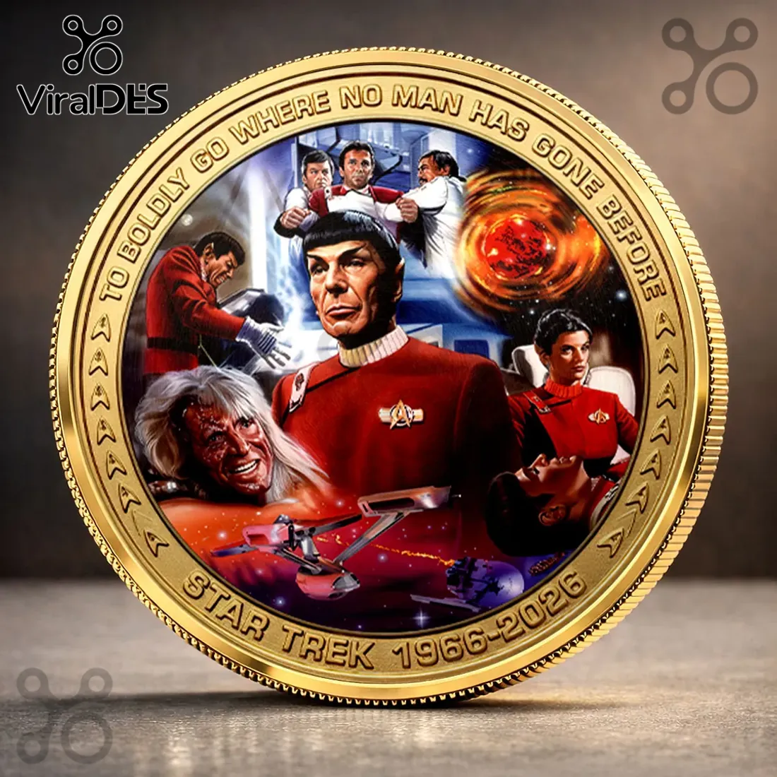 Star Trek 60th Anniversary Collectible Commemorative Coin Star Trek 60th Anniversary Collectible Commemorative Coin