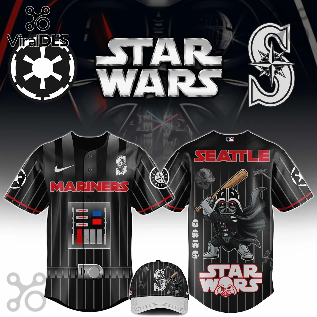 Star Wars Seattle Mariners Limited Edition Baseball Jersey Star Wars Seattle Mariners Limited Edition Baseball Jersey
