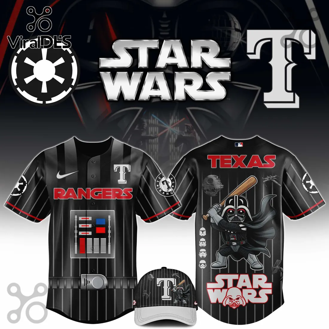 Star Wars Texas Rangers Limited Edition Baseball Jersey Star Wars Texas Rangers Limited Edition Baseball Jersey