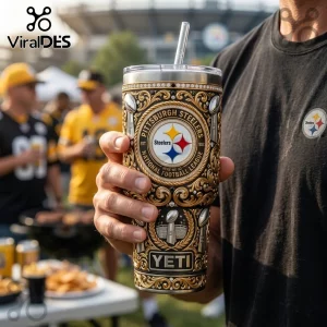 Pittsburgh Steelers Luxury Gold 40oz Stanley Tumbler