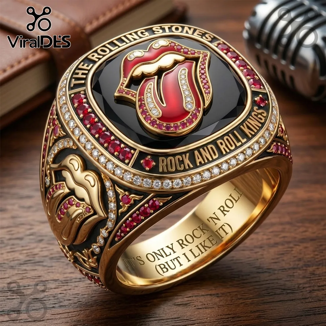 The Rolling Stones Rock and Roll Kings Gold Championship Ring The Rolling Stones Rock and Roll Kings Gold Championship Ring