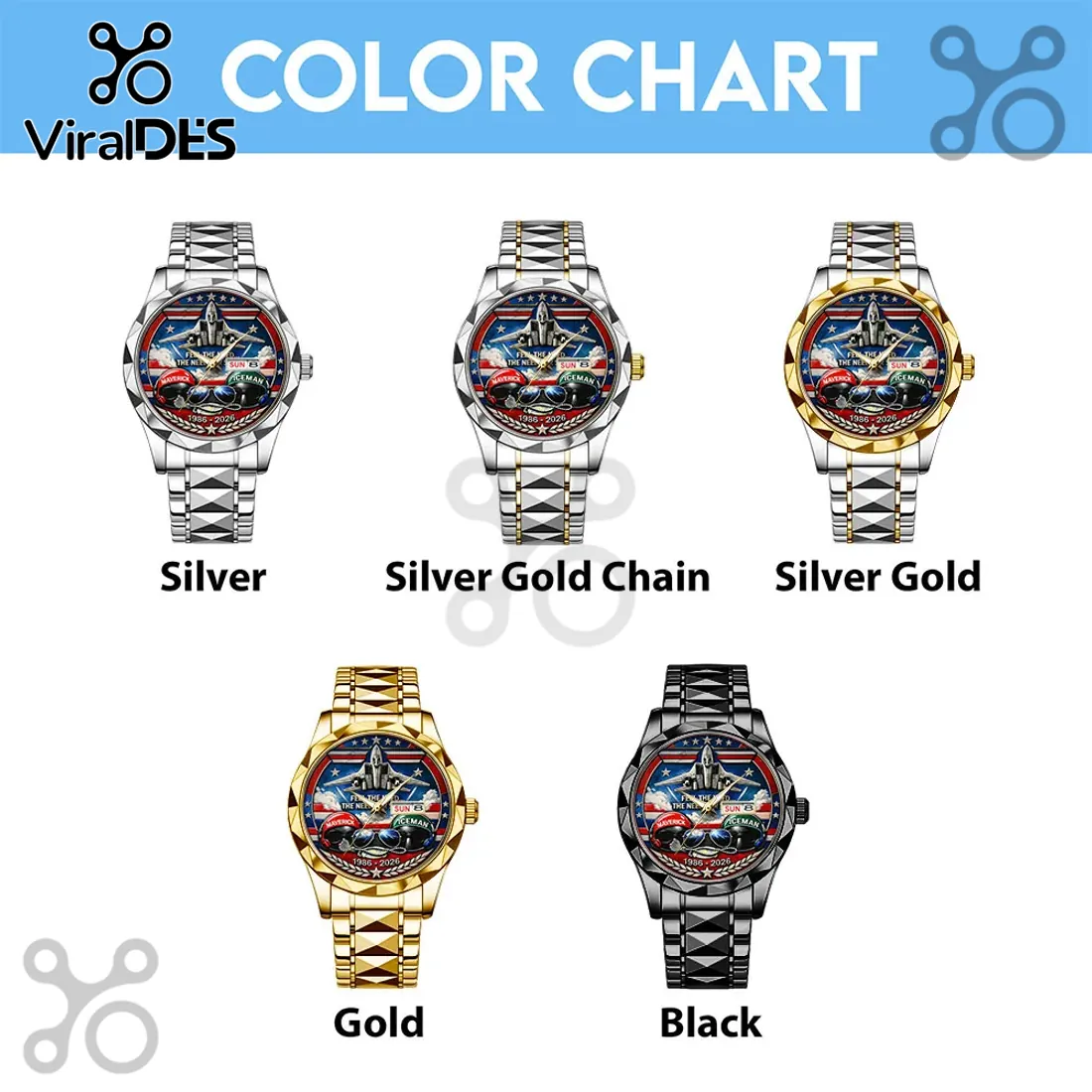 Top Gun 40th Anniversary 2026 Maverick Iceman Quartz Watch Top Gun 40th Anniversary 2026 Maverick Iceman Quartz Watch