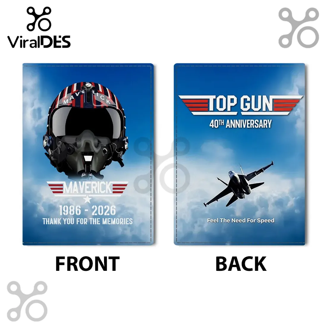 Top Gun 40th Anniversary Maverick Helmet Leather Passport Cover Top Gun 40th Anniversary Maverick Helmet Leather Passport Cover