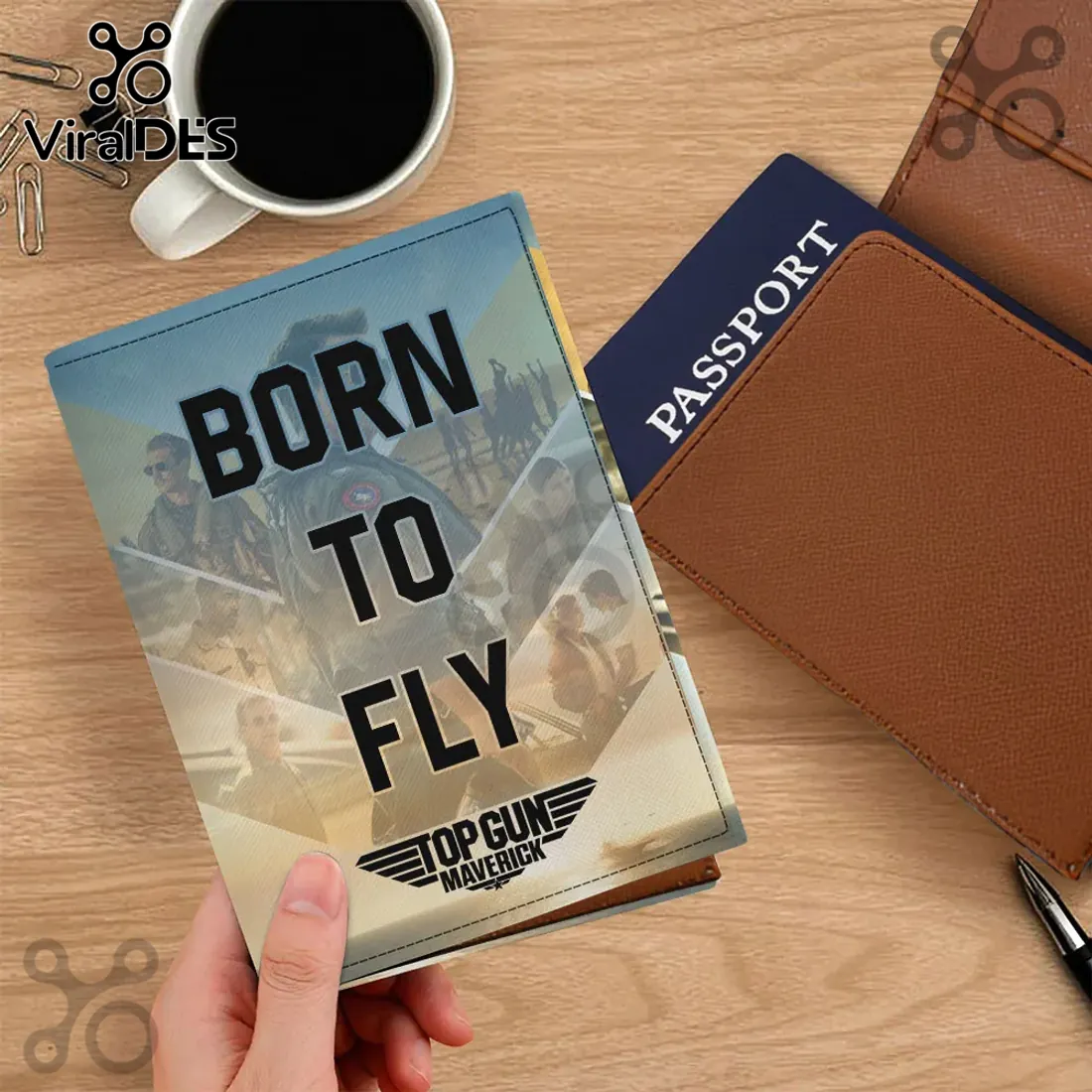 Top Gun Maverick Movie Fandom Leather Passport Cover Top Gun Maverick Movie Fandom Leather Passport Cover