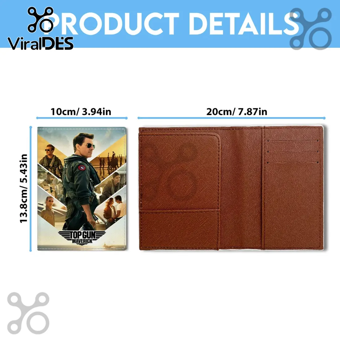 Top Gun Maverick Movie Fandom Leather Passport Cover Top Gun Maverick Movie Fandom Leather Passport Cover