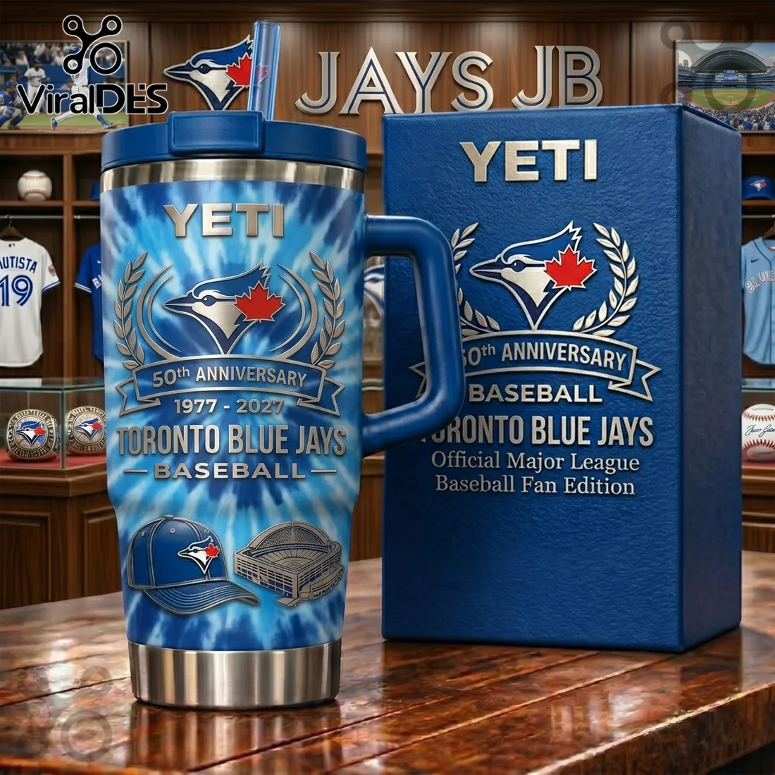 Toronto Blue Jays YETI 50th Anniversary 40oz Tumbler Toronto Blue Jays YETI 50th Anniversary 40oz Tumbler