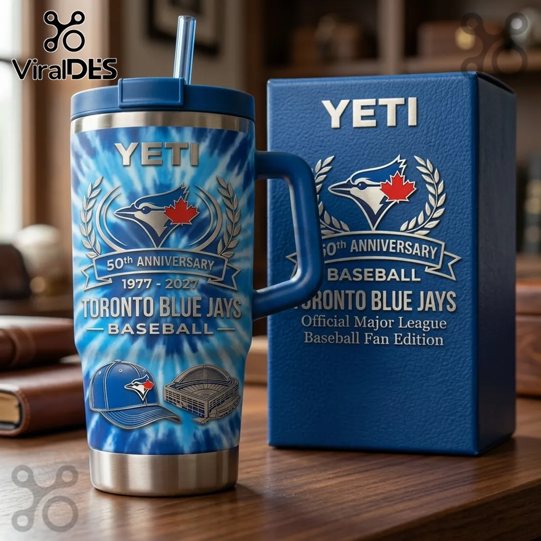Toronto Blue Jays YETI 50th Anniversary 40oz Tumbler Toronto Blue Jays YETI 50th Anniversary 40oz Tumbler