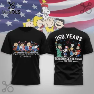 Peanuts 250 Years of Freedom 1776-2026 Patriotic USA Shirt Peanuts 250 Years of Freedom 1776-2026 Patriotic USA Shirt