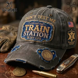 Yellowstone Dutton Ranch ‘Train Station’ Distressed Grey Baseball Cap Yellowstone Dutton Ranch ‘Train Station’ Distressed Grey Baseball Cap