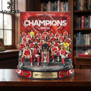 Arsenal FC Premier League Champions 2025/26 Custom Acrylic Display