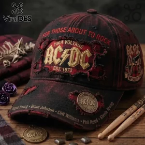 AC/DC Rock Band Distressed Baseball Cap Limited Edition AC/DC Rock Band Distressed Baseball Cap Limited Edition
