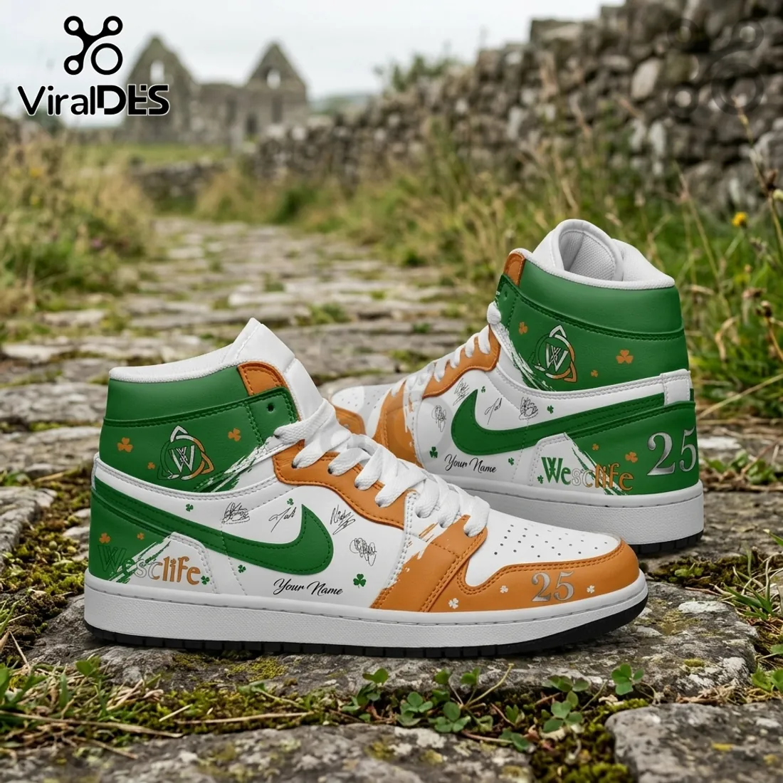 Westlife 25th Anniversary Limited Edition Air Jordan 1 High-Top Sneakers Westlife 25th Anniversary Limited Edition Air Jordan 1 High-Top Sneakers