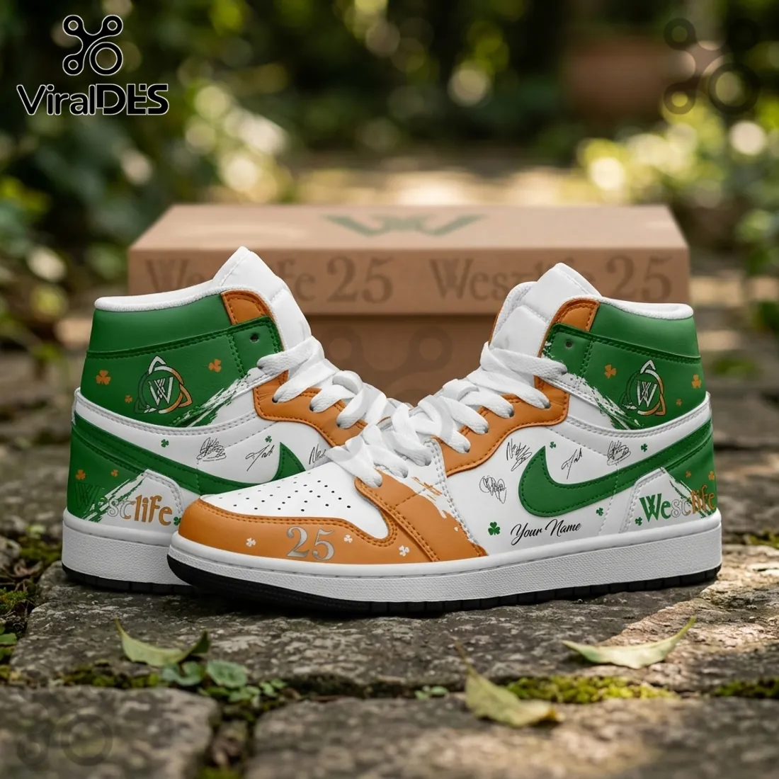 Westlife 25th Anniversary Limited Edition Air Jordan 1 High-Top Sneakers Westlife 25th Anniversary Limited Edition Air Jordan 1 High-Top Sneakers