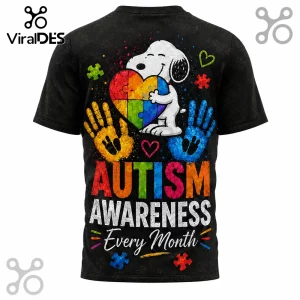 Snoopy Autism Awareness Every Month Neurodiversity T-Shirt