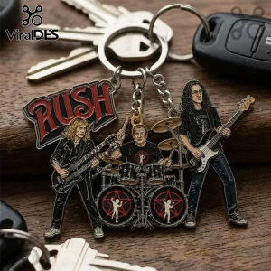 Rush Band Members Enamel Metal Collectible Keychain Rush Band Members Enamel Metal Collectible Keychain