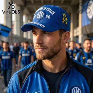 Inter Milan Campioni d’Italia 25 26 Blue Premium Baseball Cap Inter Milan Campioni d’Italia 25 26 Blue Premium Baseball Cap