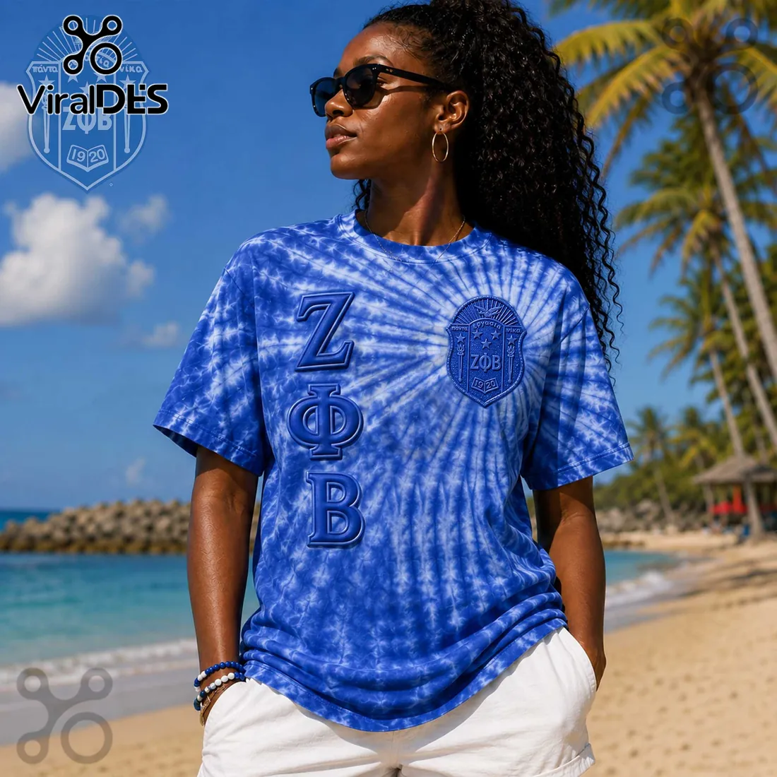 Zeta Phi Beta Greek Sorority Crest Royal Blue Shirt Zeta Phi Beta Greek Sorority Crest Royal Blue Shirt