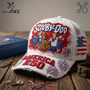 Scooby-Doo x America 250 USA Flag Distressed Baseball Cap Scooby-Doo x America 250 USA Flag Distressed Baseball Cap
