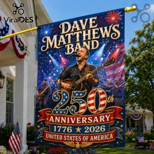 Dave Matthews Band America 250 Years 1776-2026 House Flag Dave Matthews Band America 250 Years 1776-2026 House Flag