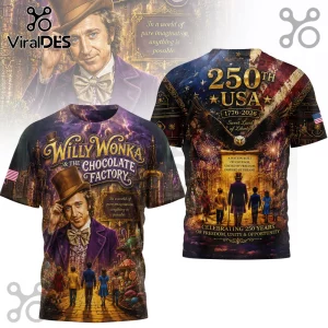 Willy Wonka x USA 250th Anniversary 1776-2026 Patriotic Gift for Men T-Shirt Willy Wonka x USA 250th Anniversary 1776-2026 Patriotic Gift for Men T-Shirt