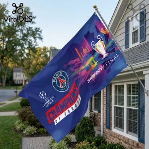 Paris Saint-Germain Champions Limited Edition House Flag Paris Saint-Germain Champions Limited Edition House Flag