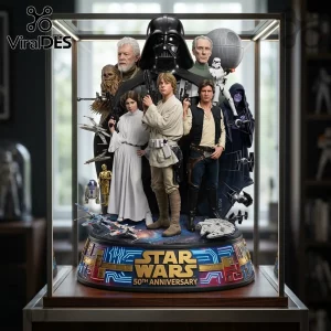 Star Wars 50th Anniversary Sculpted Character Diorama Desktop Acrylic Plaque Star Wars 50th Anniversary Sculpted Character Diorama Desktop Acrylic Plaque