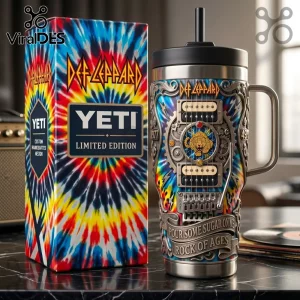 Def Leppard x Yeti Limited Edition Rock Guitar Sculpted Stainless Tumbler
