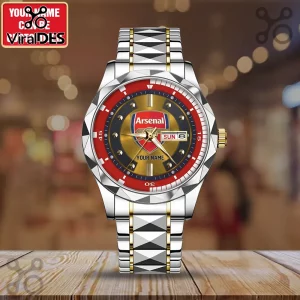 Arsenal FC Two-Tone Stainless Steel Luxury Quartz Wrist Watch