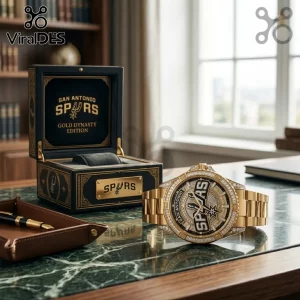 San Antonio Spurs Gold Premium Diamond Men’s Watch