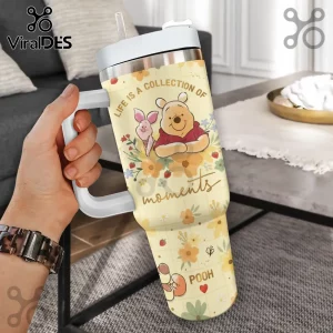 Personalized Winnie the Pooh 100th Anniversary Floral 40oz Tumbler