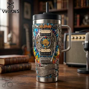 Def Leppard x Yeti Limited Edition Rock Guitar Sculpted Stainless Tumbler